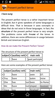 Learn English Grammar android App screenshot 1